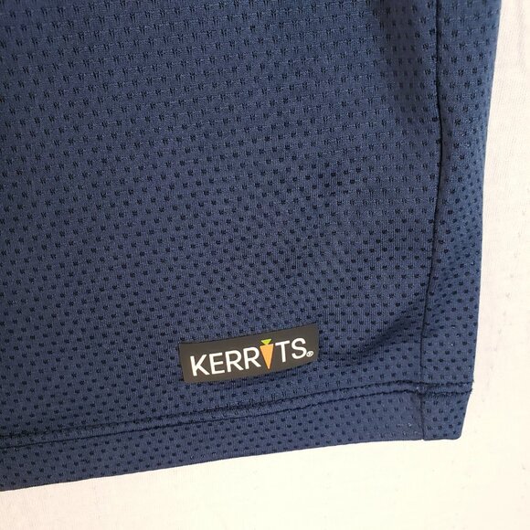 KERRITS Performance Tee Shirt Navy Blue Mesh Equestrian size L Modest Crop Zip - Picture 4 of 9